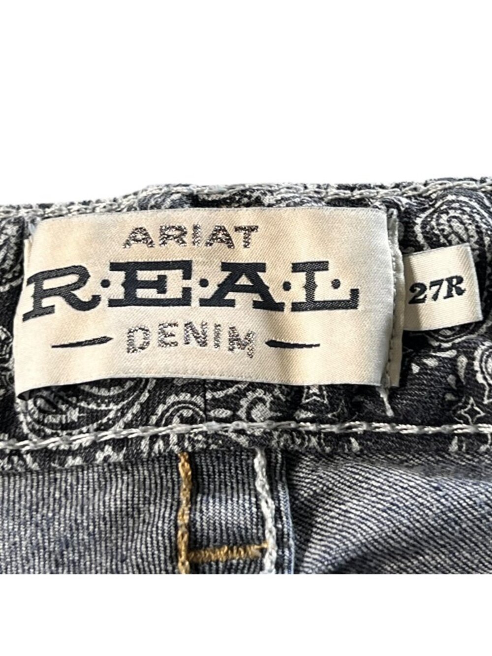 Ariat Womens Mid Rise Bootcut Jeans 27R Denim Stitch Embroidered Pocket Cowgirl - Picture 7 of 16